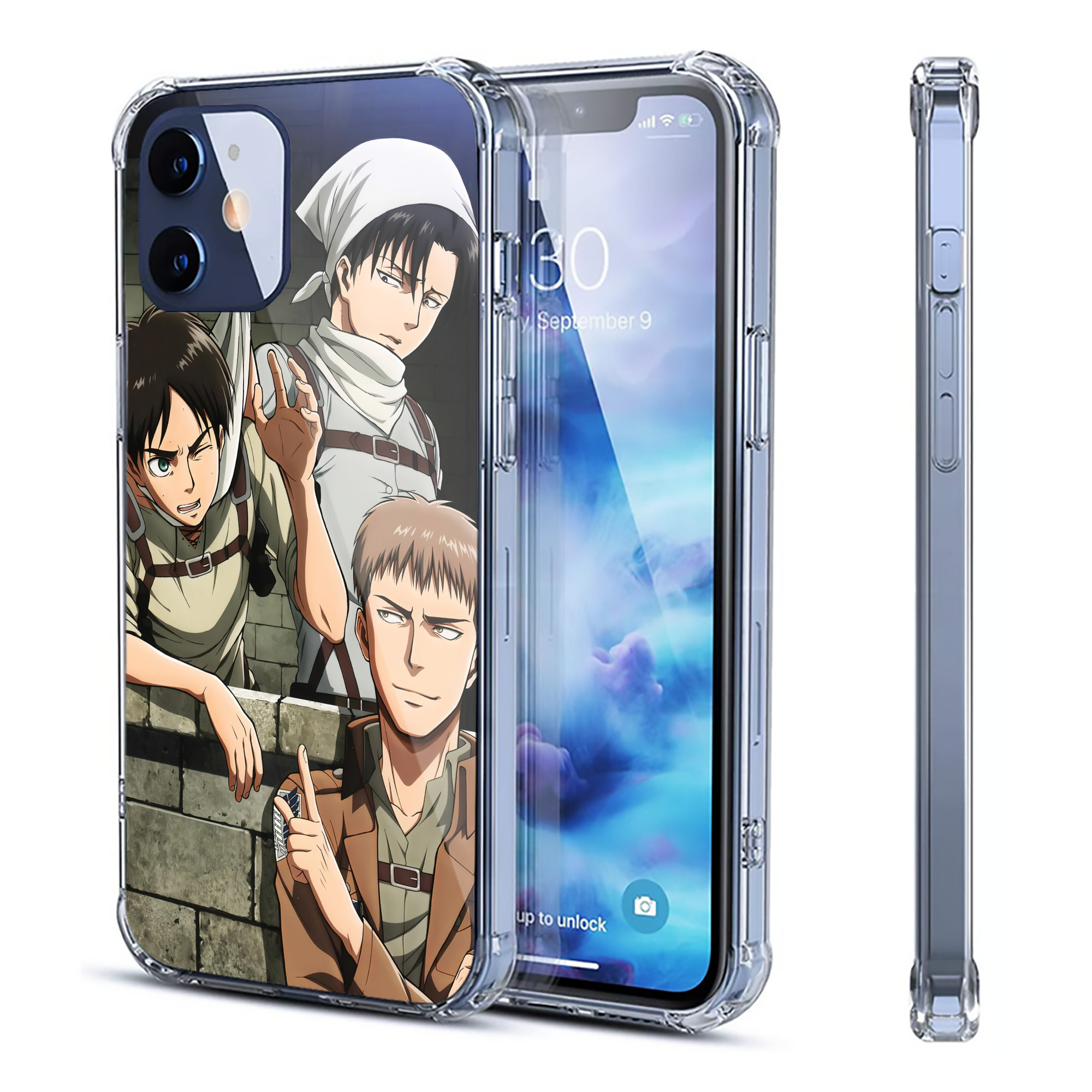 （画像用） 進撃の巨人 Attack on Titan 【iPhone 12シリーズ対応】透明スマホケース（クリアソフトケース）